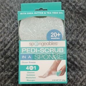 Spongeables Pedi-Scrub in a Sponge Ocean Breeze 20+ Washes
